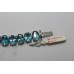 Handmade 925 Sterling Silver Real Natural Blue Topaz Bracelet Size 7.5" Gift